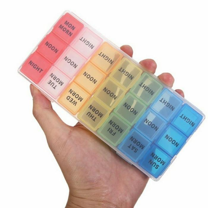 Gambar Kotak Obat 7 Hari | Tempat Obat mingguan 21 sekat dari Home Maker Store Kota Administrasi Jakarta Barat Tokopedia
