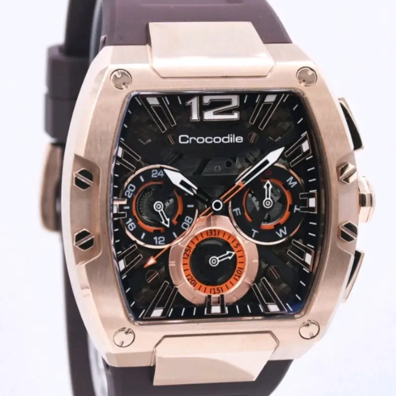 Jam Tangan Crocodile Original CM-42 Tali Silikon Sport Casual Sports Luxury Analog 3