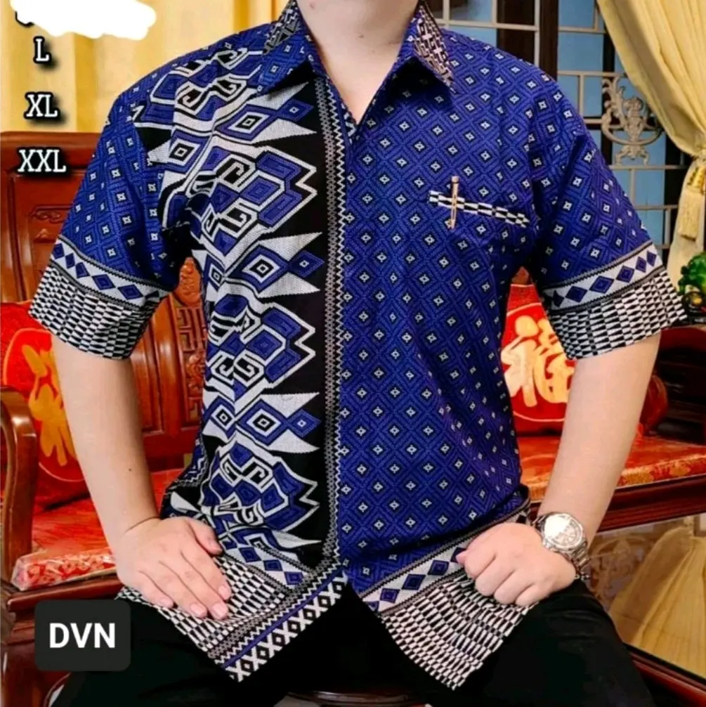 Kemeja Pria Etnik Motif ampera