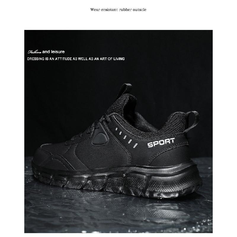 Product Introduction of Plus Size Men's Shoes Outdoor Leather Surface Running Leisure Sneaker Student Soft Bottom Travel Men's Shoes 15