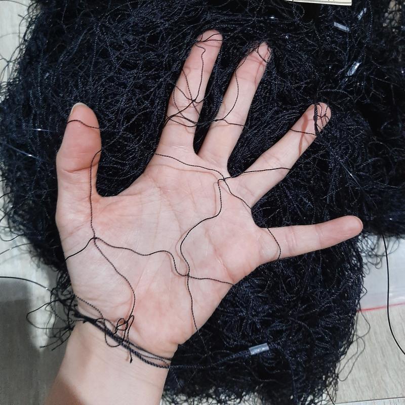 lưới đuổi gà bằng dù Thái Lan để bảo vệ mùa màng và hoa màu mắt lưới 12cm cao 4.5m có chống gió và kẹp chì 0