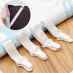 Penjepit Sprei Anti Geser Jepitan Kain Seprei Pengait Elastis Sudut Tempat Tidur 4 PCS Kasur Spring Bed Sabuk Grippers Clip