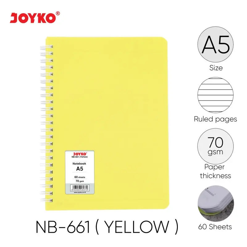 Ruled Notebook Diary Agenda Buku Catatan Bergaris Joyko Nb-661 60 Lembar 5