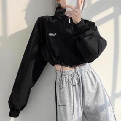 ÁO KHOÁC CROPTOP LOGO THÊU FOOLOANDY MS 14 Nữ Jacket 2