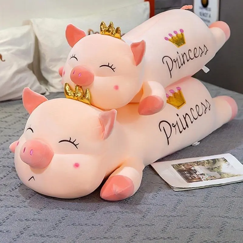 Gấu Bông Heo Thiên Thần Nằm Princess, Siêu Mềm Mịn Gòn trắng Tinh Khiết Thú Bông Thú Nhồi Bông Đồ Chơi Toy