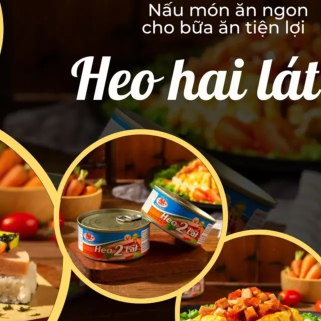 Heo 2 Lát 150G - Đồ hộp Hạ Long  - NGON 247- Ăn vặt Food canned  food Chua 5