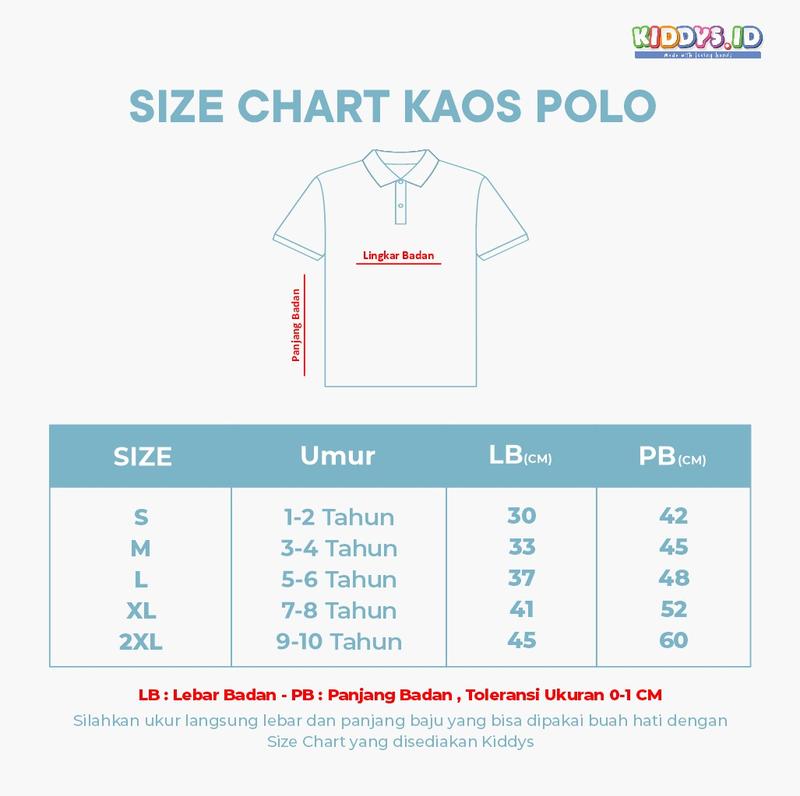 Product Introduction of Kiddys Baju Anak Kaos Pendek Kerah Unisex Cotton 24s 1-8 Tahun KA100 0