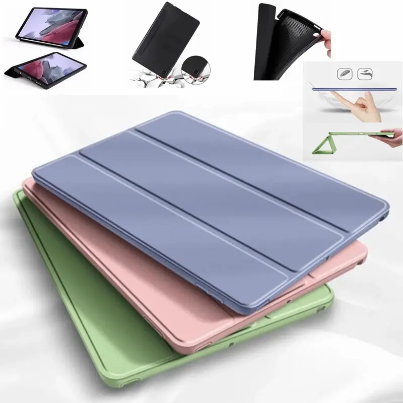 For iPad 6Th/5Th 9.7 Air 3 2 1 9.7 Air 4 10.9 8Th/7Th Gen 10.2 PU Leather Soft Silicone Flip Cover for Pro 11 Smart Case Mini 5 4 3 2 1 Accessory Computer Tablet Tela Installation Protection Protective Casing