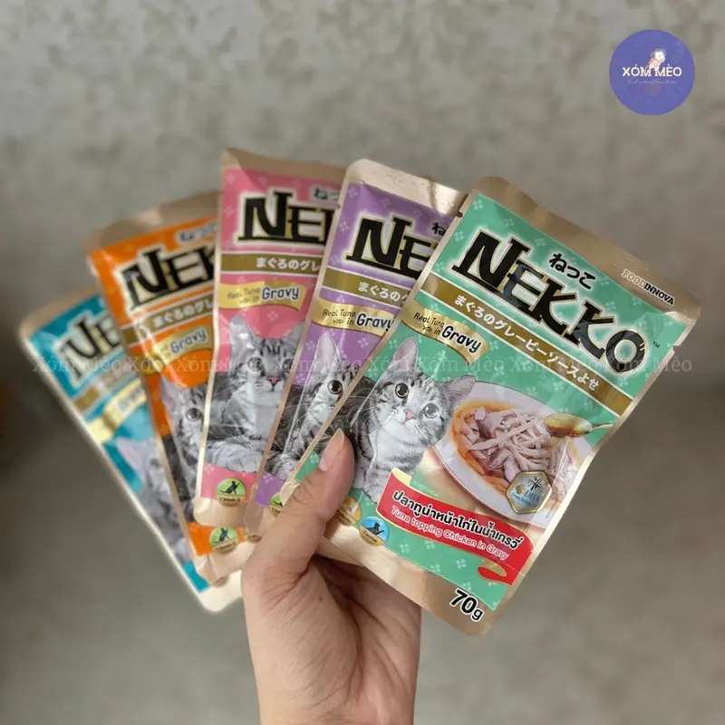 [COMBO PATE NEKKO] - Combo 12-24 gói Pate Nekko dành cho mèo trưởng thành & mèo con- Mix Vị, gói 70g 1