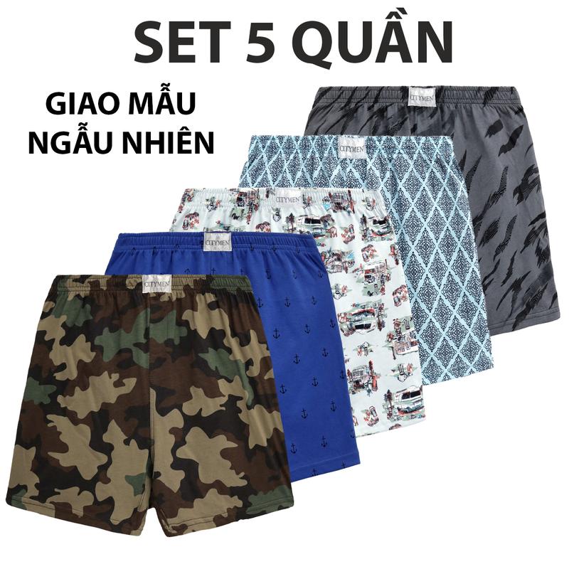 Combo 5,4,3 quần đùi thun cotton co giãn 4 chiều, quần short nam mặc ở nhà, mặc ngủ, quần đùi nam nhiều màu giao mẫu ngẫu nhiên Menswear Áo 0