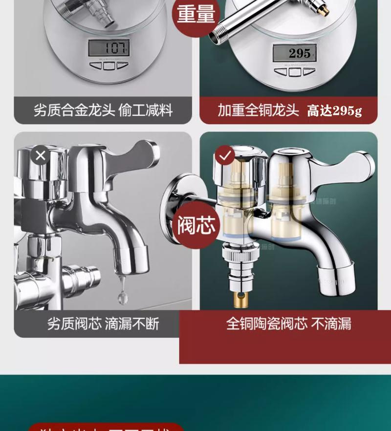 Product Introduction of All Copper Washing Machine Extended Faucet One In Two Out Special Dual Control Dual Outlet Universal One-to-Two Connector Household 2