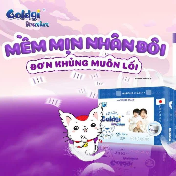 Link không quà Tã Bỉm Goldgi Premium Cao Cấp 2 loại Tã Cho Bé Dạng Quần Và Dán NB92 S84 M66 M60 L56 L48 XL44 XXL32 đủ size