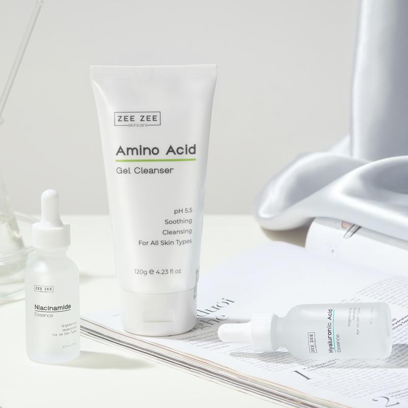  Bộ sản phẩm hỗ trợ làm Sạch bụi bẩn Dưỡng sáng Cấp ẩm Amino Acid Niacinamide Hyaluronic Acid Essence ZEE ZEE Skincare 