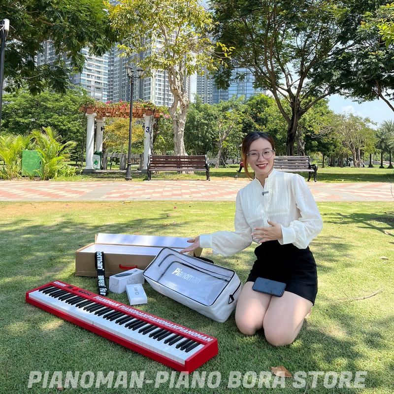 [MUA 1 TẶNG 1] Đàn piano diện PIANOMAN gập gọn 88 phím cảm lực tốt full phụ kiện tặng 1 chân đàn chữ X