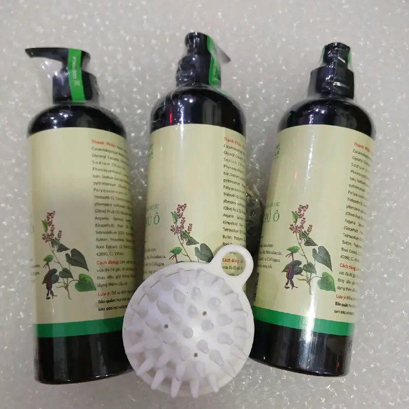 Combo 3 chai dầu gội Thảo dược HaThuO, 1 lượt massage 1