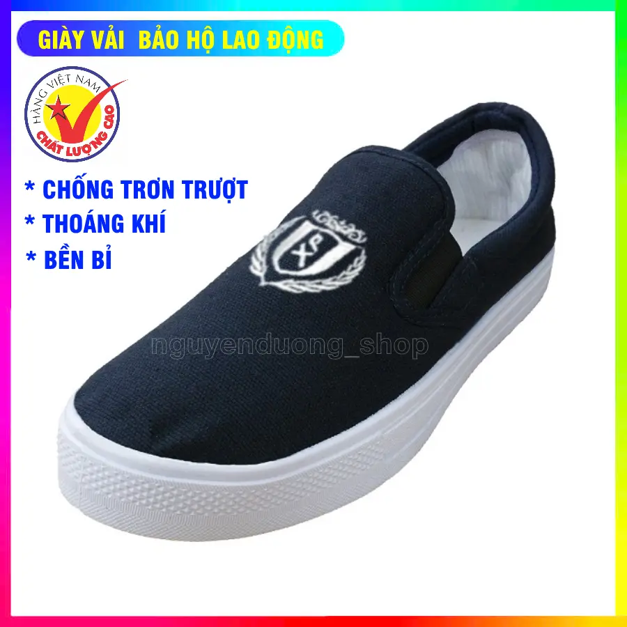 Giày vải bảo hộ lao động, Giày xỏ nam, giày tập thể dục thể thao, đi bộ , chạy bộ , đi xe đạp, xe máy , giày lười Shoes