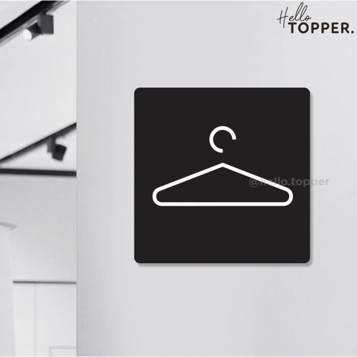 Jual Sign Icon Akrilik Signage Label Acrylic Papan Tanda - Fitting Room ...