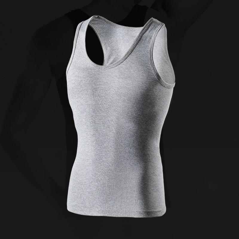 Áo Vest Thể Thao Mùa Hè, Dành Cho Nam Giới, Cổ Tròn, Không Tay, Dáng Ôm, Màu Trơn, Áo Ba Lỗ, Co Giãn, Áo Áo Chui Đầu, Thời Trang Đường Phố Gehirux Menswear Màu Đen 8