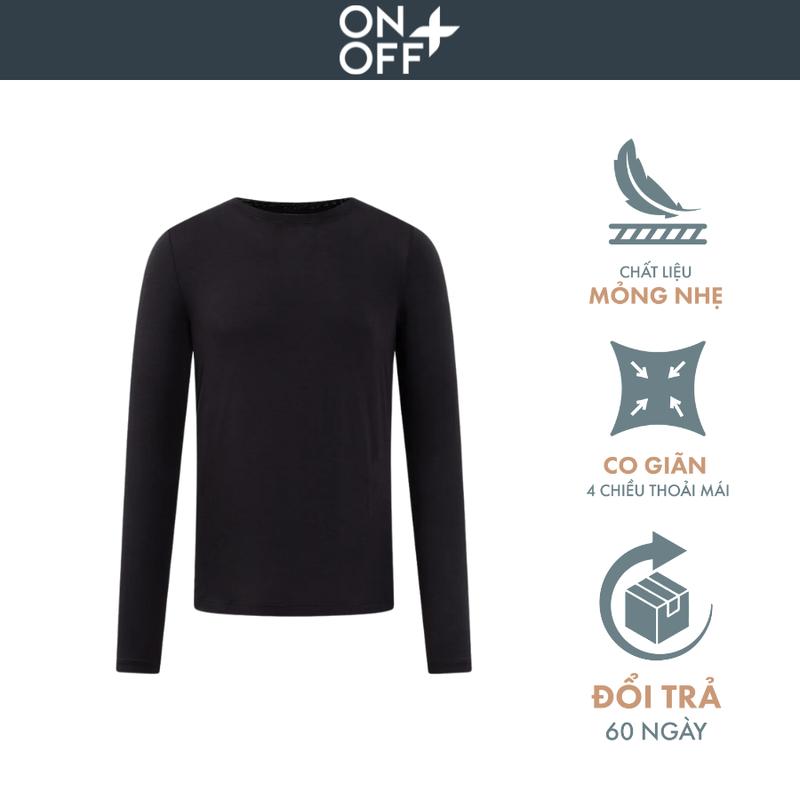 Áo giữ nhiệt nam cổ tròn giữ ấm tốt cho mùa đông ONOFF - 18IT24W002