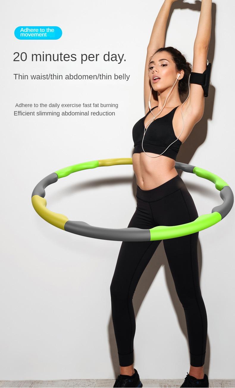 Product Introduction of Children's Sponge Color Bold Splicing Women's Massage Detachable Fitness Outdoor Kindergarten Hula Hoop infinity hoop hula  hoop 2