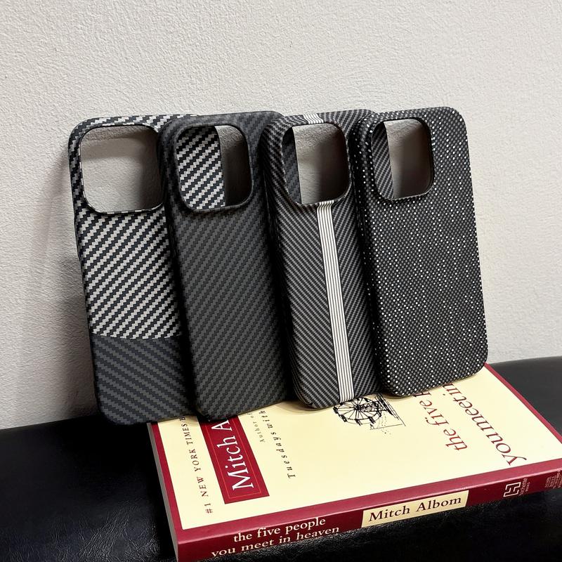 Ốp Lưng Họa Tiết Kevlar Sợi Carbon, Lỗ Lớn, Dành Cho iPhone 15 Pro Max, Apple 16, 14 Pro, 11 Mới, 12 Siêu Mỏng, 13 Pro Lì, 14 Dập Nổi, Unisex 16 PM, Ốp Chống Sốc, 15 Plus