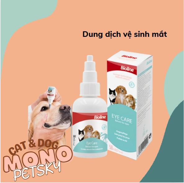 Nước nhỏ mắt và vệ sinh ố khóe mắt cho chó mèo Bioline 50ml