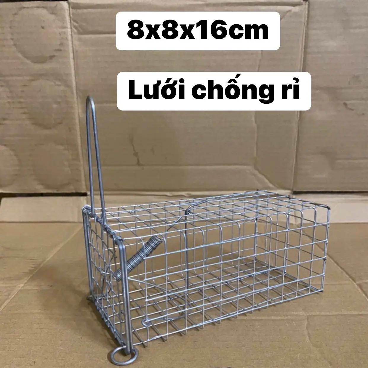 Combo 10 lồng pẫy chuột đường mòn 8x8x16cm hàng máy chống rỉ.