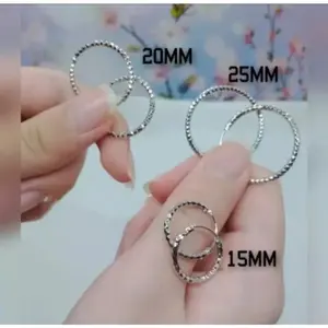 anting gipsi silver ukir perhiasan 3 PARIAN ukuran
