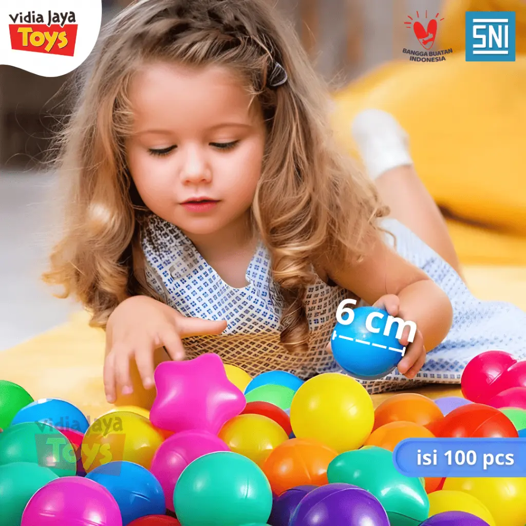 Vidia Jaya Toys Mainan Anak Bola-bola Mandi Warna-Warni