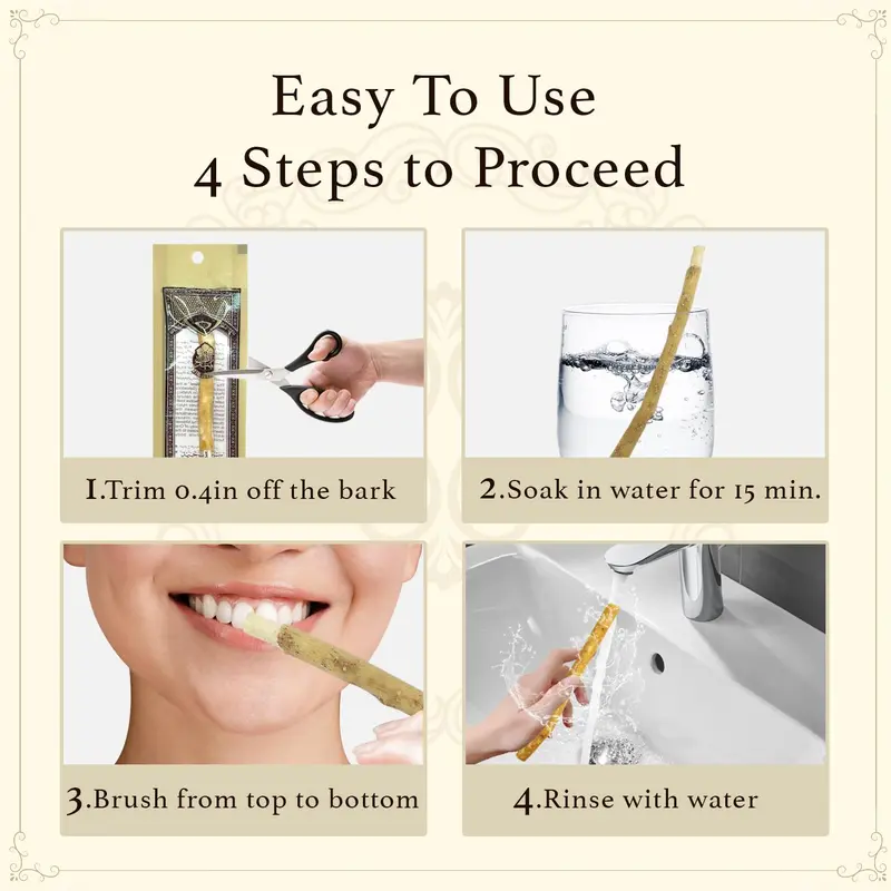 Natural Flavor Toothbrush Sticks, 5 Counts/set Oral Care Toothbrush Sticks, Toothbrush Kit, Dental Care Products for Healthy Gums, Teeth, and Fresher Breath, Home Teeth Cleaner, Teeth Cleaning Tool, Teeth Kit 5