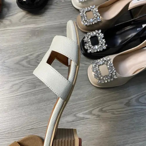 Dép Nữ - Thời Trang Guốc Chữ H MÀU TRẮNG - 5 PHÂN