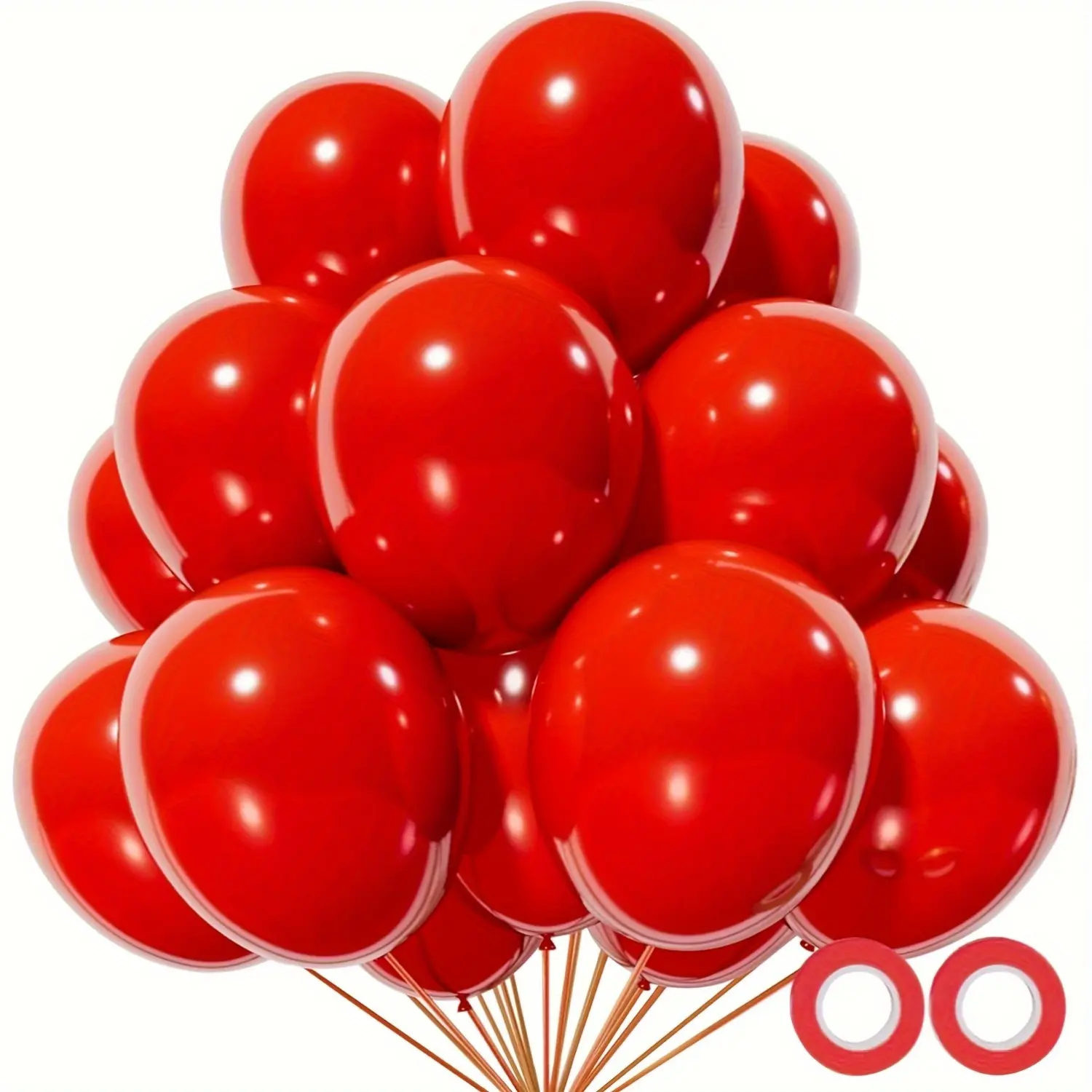 62pcs 12.7cm Red, Black, Blue, White, Green, Yellow, Orange, Purple Rubber Balloons Suitable for Birthday Party, Wedding, Graduation Bridal Gift, Carnival Shower, Background Decoration, home Decoration Balloon Arch House Decoration, Party Decoration