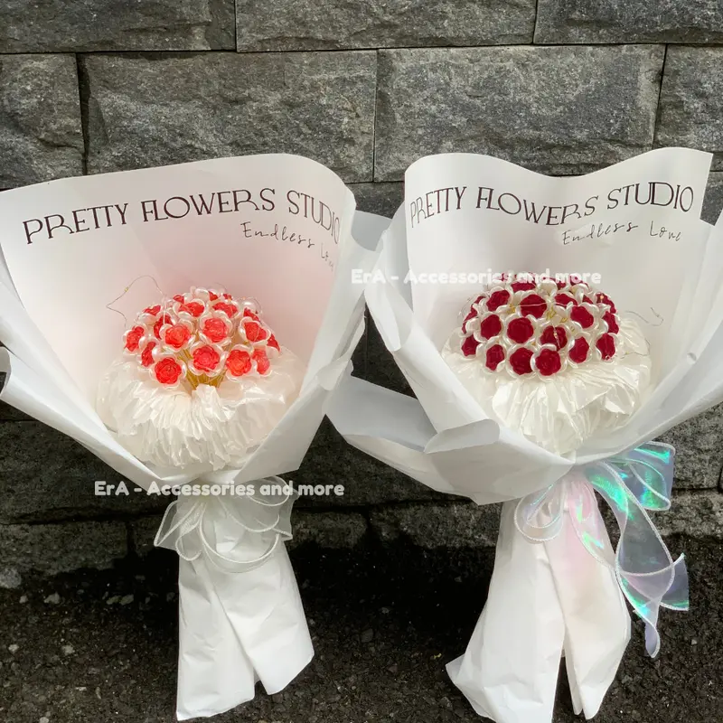 [DIY] Set Tự Làm Bó hoa hồng đá handmade làm quà tặng sinh nhật, tặng Valentine, tặng 8/3 tặng người yêu, mẹ, chị em gái,cô giáo 5