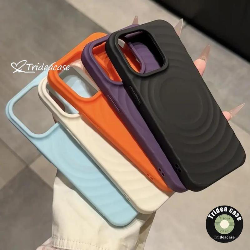 Ốp Lưng IPhone 18 13 11 17 15 16 12 14ProMax 16 17Plus XR X XS Max Vỏ Sạc Từ Tính Đơn Giản Sáng Tạo Màu Trơn