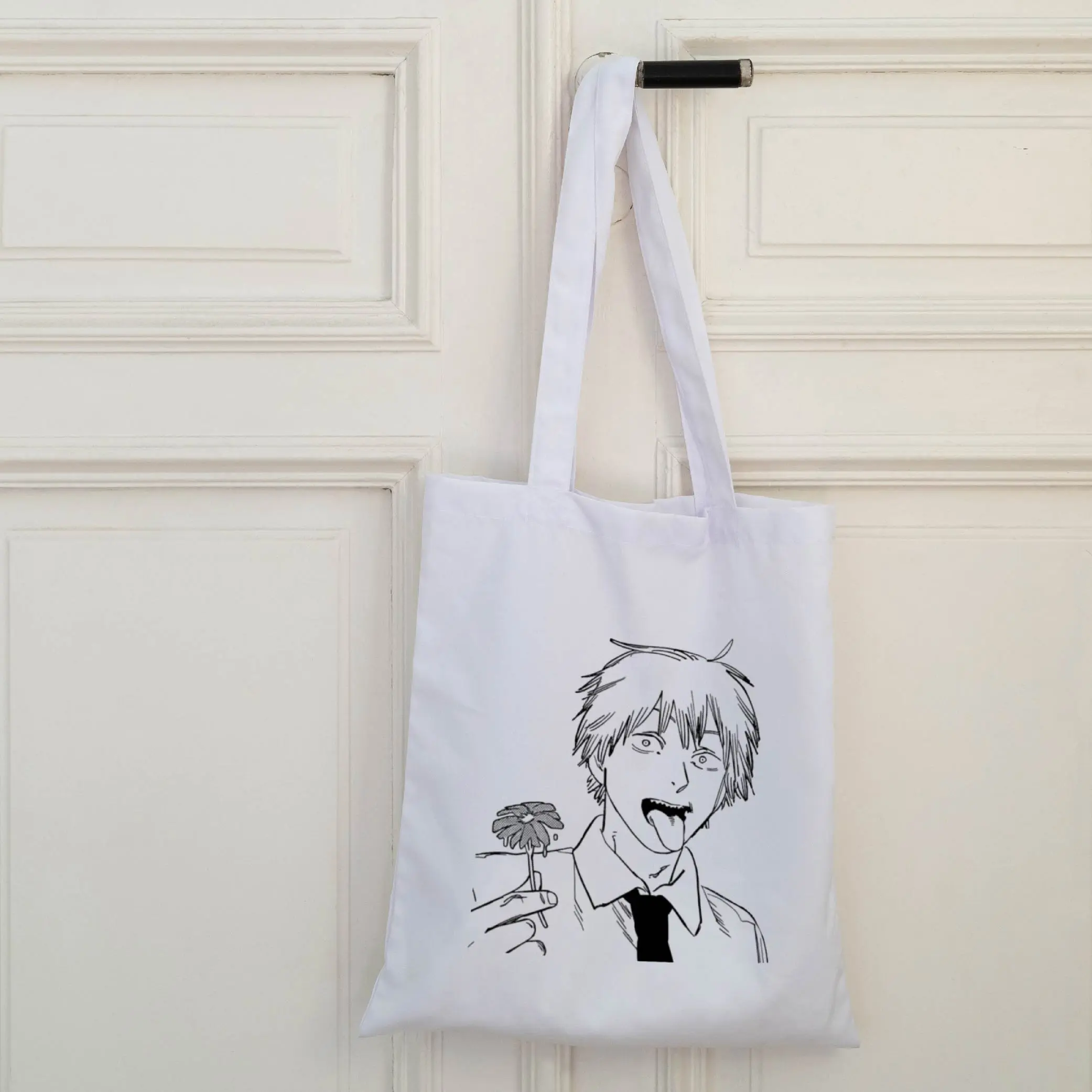 CHAINSAW MAN CANVAS BAG / TOTEBAG CUSTOM / Bahan Baby Kanvas