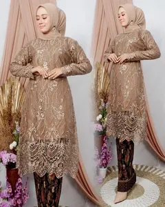 Tunik Tile Terbaru Tunik Jumbo Brokat Tile Glitter Modern Seragaman Kebaya Tunik Kondangan Termurah 2022 Kebaya Wisuda Kekinian Tunik Wrbsn Oshop