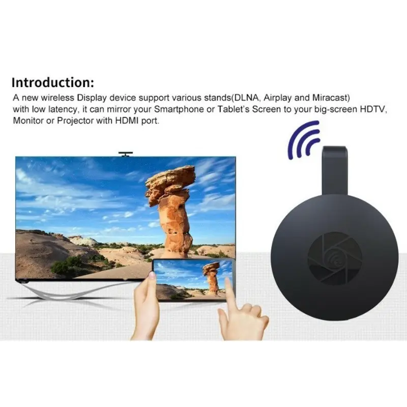 Chromecast G2, Chất Lượng Cao, Phát Trực Tiếp TV, HD, 4K, 1080P, Mirascreen, Miracast Không Dây, Google, Bộ Chuyển Đổi Hiển Thị Dongle HDMI, SeaFlash 4
