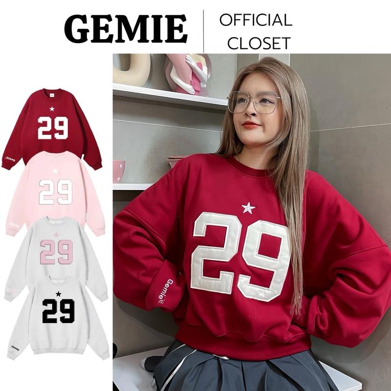 [ NỈ LÓT NHUNG ] Áo sweater form boxy cánh dơi THÊU ĐÁP SỐ 29 nam nữ unisex form rộng chất nỉ lông cáo không bám lông Women Hoodie Top