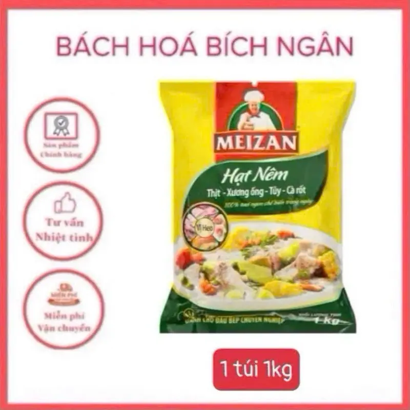 1kg Hạt nêm meizan vị heo-thịt xương ống-tuỷ- cà rốt hàng chính hãng date mới