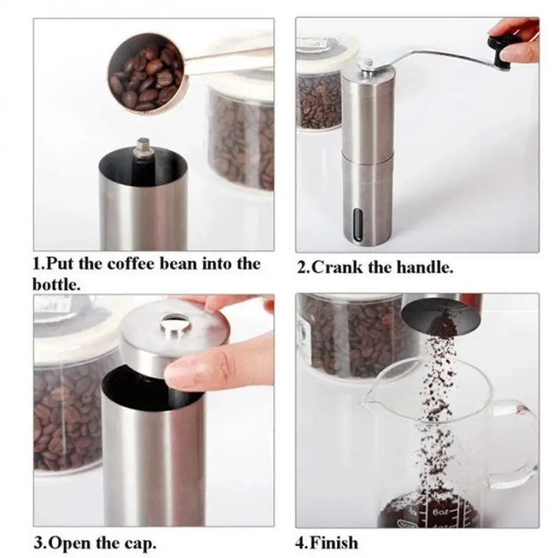 Hand Coffee Grinder Gilingan Kopi Manual Penggiling Kopi Stainless Steel / Mesin Penggilin Kopi Manual Mirip Handy Coffee Grinder 4