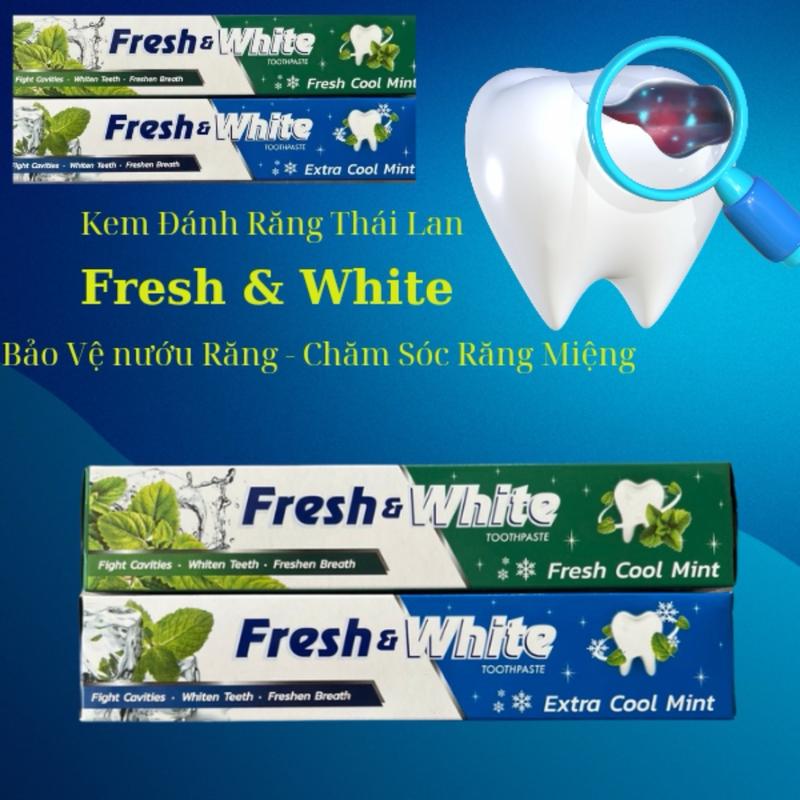  Combo 2 tuýp  Kem Đánh Răng Fresh & White 160g tip Thái Lan Trắng Răng 