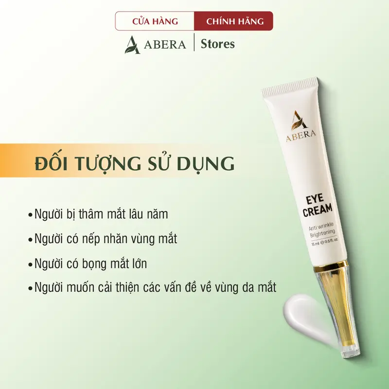 [02 TUÝP] Kem Mắt Abera 15ml - Tặng 01 máy massage mắt - Hỗ trợ giảm thâm mắt và nếp nhăn mắt 4