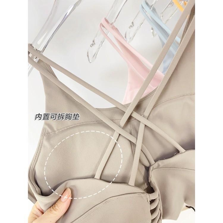 【Twotigers】Yoga Bra Beauty Back Cross Sports Vest Women's Pilates Yoga Top 5