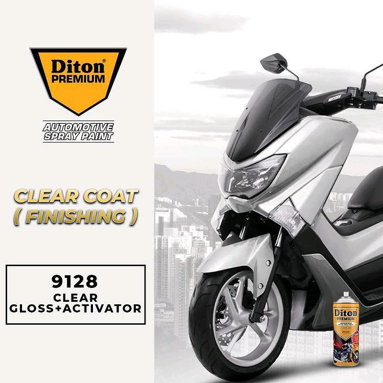 DITON PREMIUM 9128 CLEAR GLOSS ACTIVATOR CAT SEMPROT SPRAY PAINT FINISHING PERNISH KILAP  tahan bensin bukan merk PYLOX Sapporo SAMURAI RJ PILOX PILOK shogun z 0