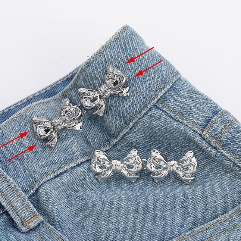 Kẹp Quần, Khóa Thắt Lưng Thắt Nơ, Có Thể Tháo Rời Thích Hợp Cho Quần Jean, Nút Bấm, Dây Thắt Lưng Có Thể Điều Chỉnh Không Cần May, Dụng Cụ Làm Săn Chắc, Phụ Kiện Quần Áo 1