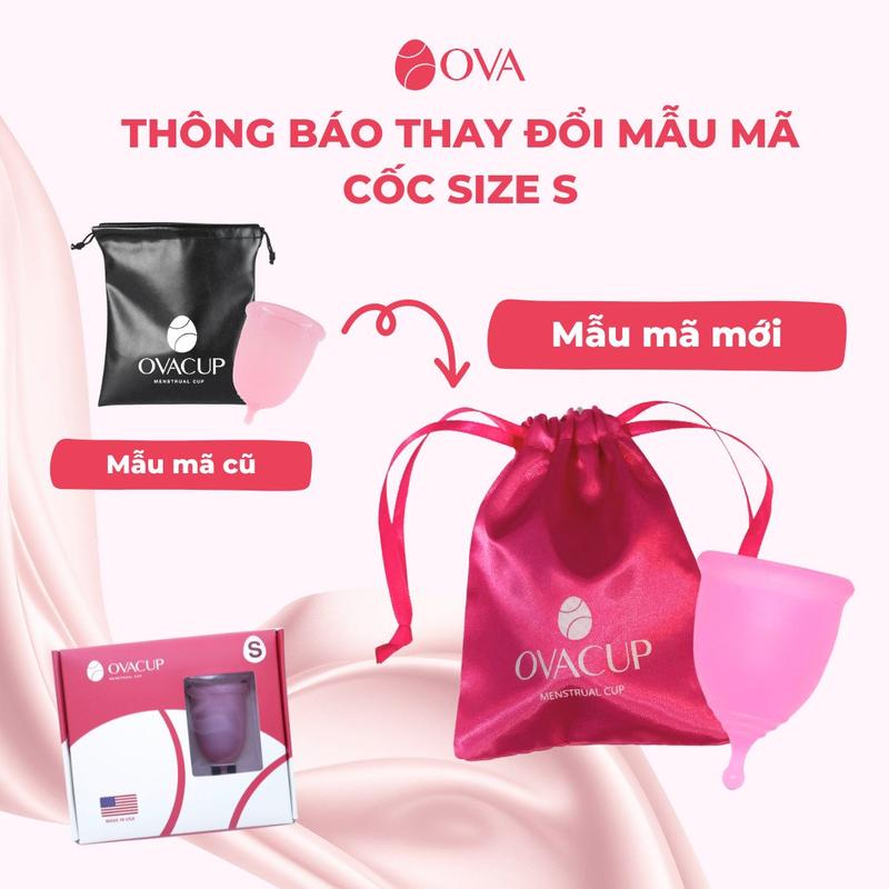 Cốc nguyệt san silicon y tế chính hãng Ovacup, cns chống tràn size X/L.
