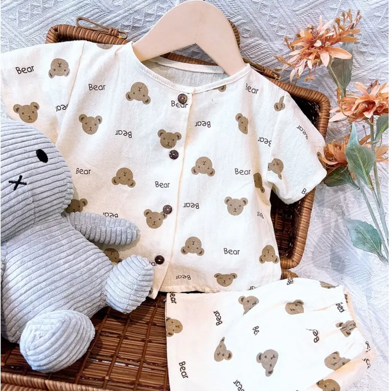 Vải thô cara Vải đũi cara thocara cotton may đồ cho bé 2