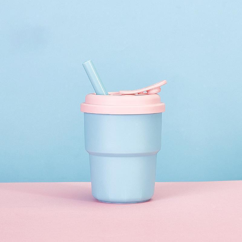 Full plastic cup water cup portable sealed creative hand cup ins fashion gift logo plastic cup 7