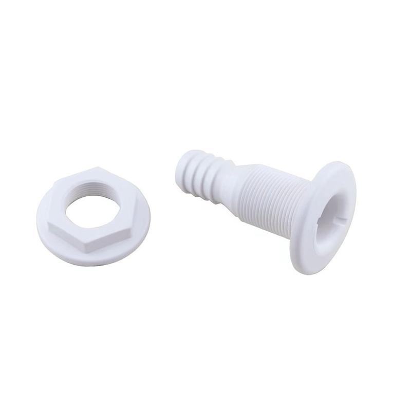 Product Introduction of Boat Accessories 3/4 Inch Boat Drain Bilge Pump Through Hull Connector ABS Plastic Marine Boat Plumbing Fittings Drain Outlet Accessory Marine Hardware Thru Hull Fitting Connector 11