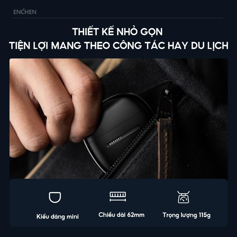 Product Introduction of Máy cạo râu Enchen Mini 6s - Cạo râu khô & ướt, nút cảm ứng, Đầu cạo nổi 28 lưỡi dao kép tự mài - Hàng chính hãng 23
